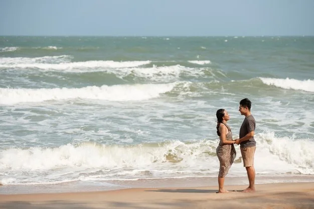 Romantic Couple on Beach